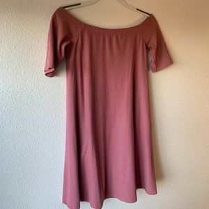 Derek Heart Off the Shoulder Pink Flowy Dress M